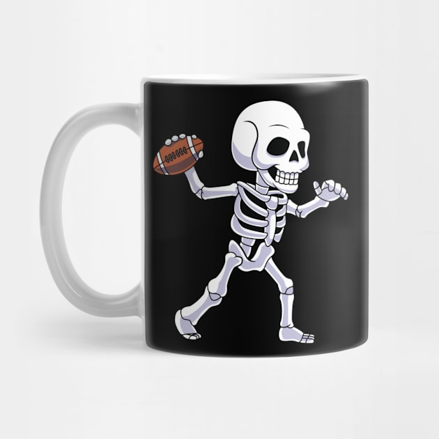 Skeleton American Football Player Halloween Costume by HCMGift